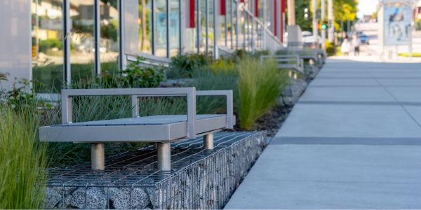 Wishbone Backless Skyline Benches at John Knox Christian School in New Westminster BC